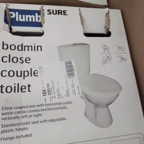 BOXED PLUMBSURE BODMIN CLOSE COUPLED TOILET