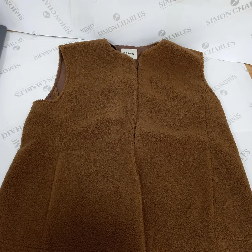 BODEN FOUX FUR VEST COAT - 16 