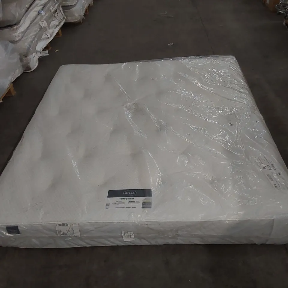 QUALITY BAGGED SILENTNIGHT 180CM SUPER KING TUFTED 1000 POCKET MATTRESS 