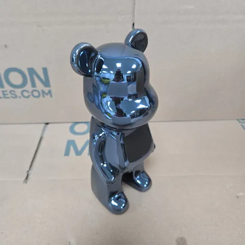 MINI BLACK PEARLECENT STANDING BEAR ORNAMENT 