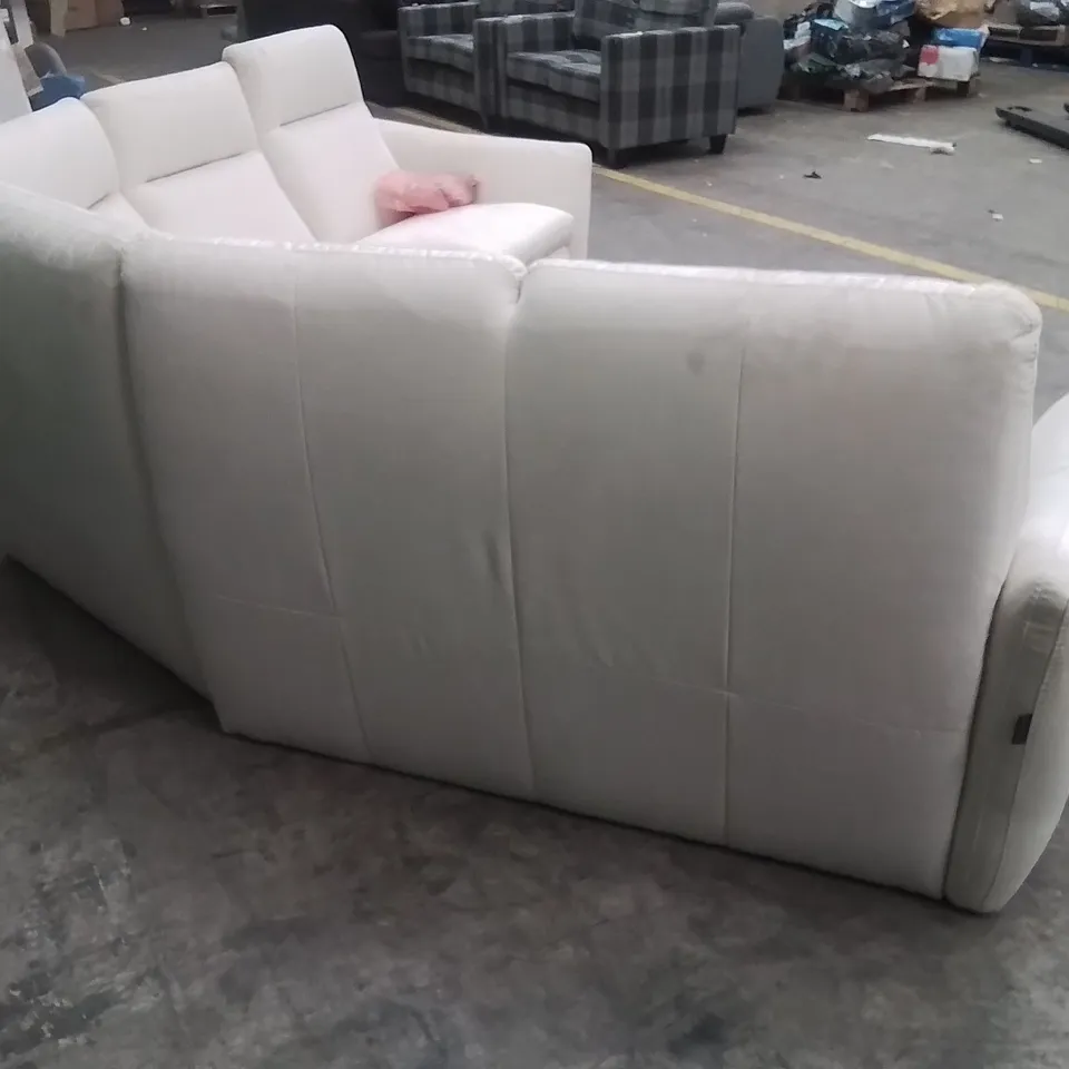 QUALITY DESIGNER ITALIAN MADE GAIA ELECTRIC PART RECLINING FABRIC CORNER SOFA 