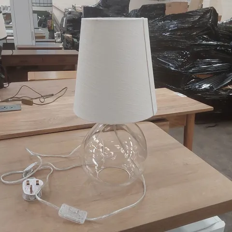 DESIGNER GLASS BASE TABLE LAMP