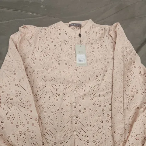 MINT VELVET PINK BRODERIE BLOUSE – WOMEN'S SIZE S