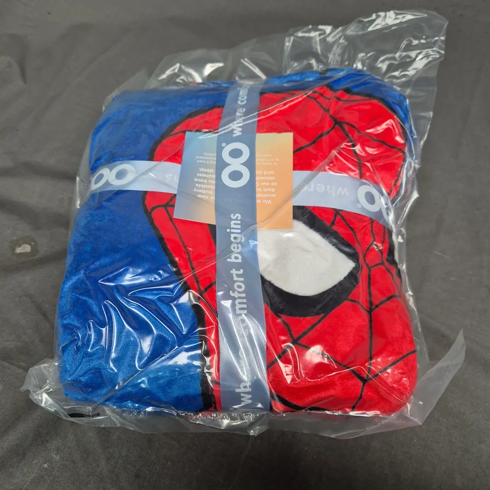 KIDS SEALED OODIE HOODED BLANKET - SPIDERMAN