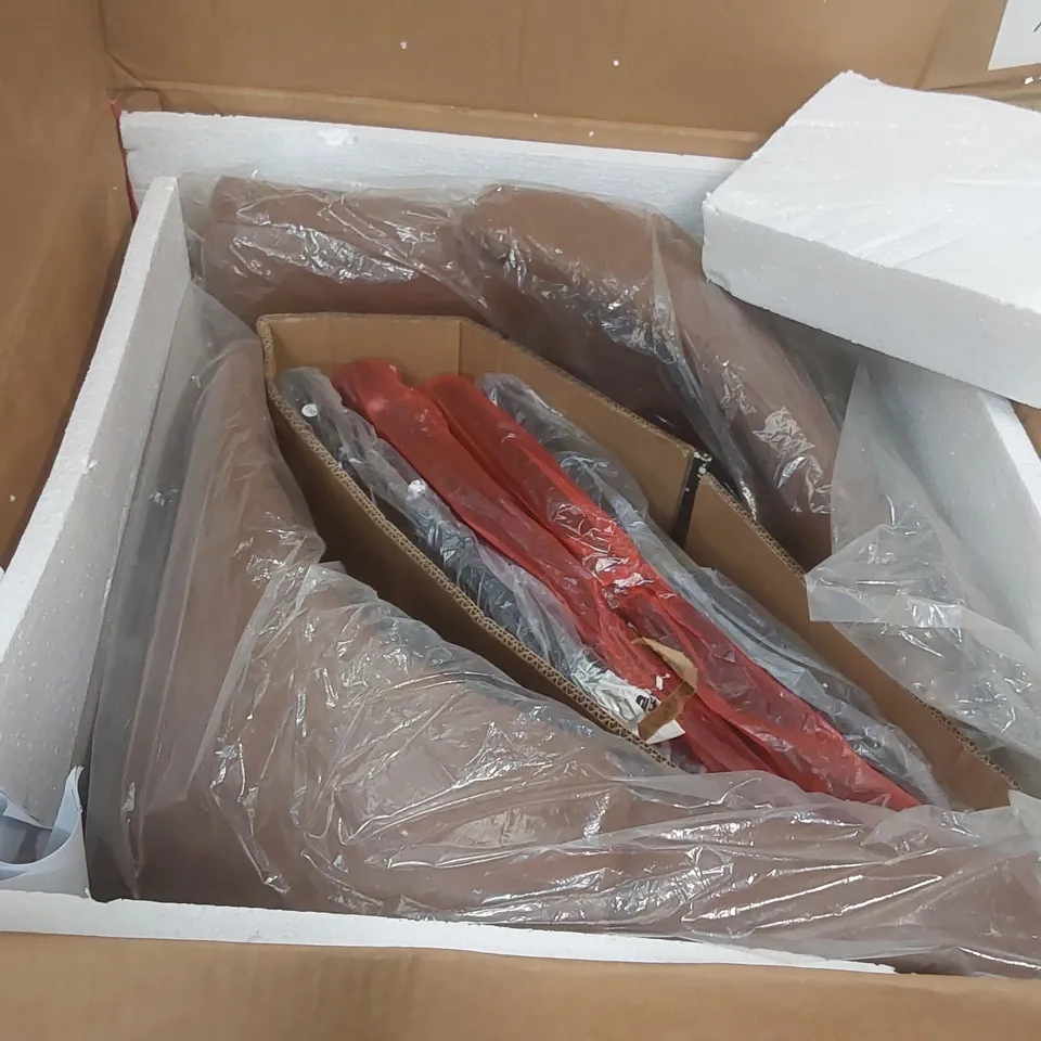 BOXED RICO DINING CHAIR, TAN PREMIUM FAUX LEATHER & BLACK STEEL (1 BOX)