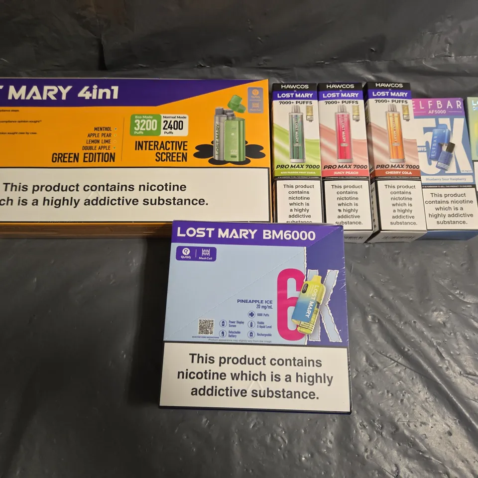 APPROXIMATELY 20 ASSORTED E-CIGARETTE & VAPING ITEMS IN VARIOUS BRANDS 