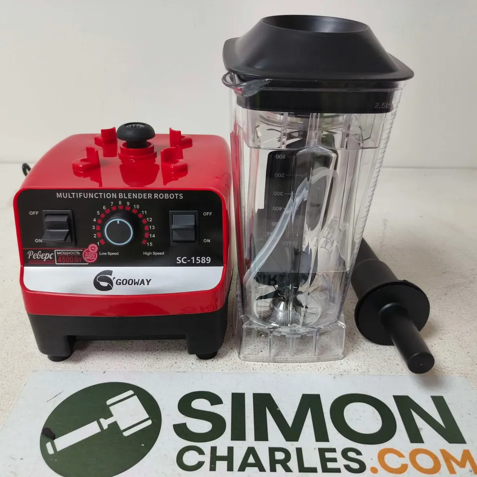 GOOWAY SC-1589 MULTIFUNCTION BLENDER – RED WITH CLEAR JUG