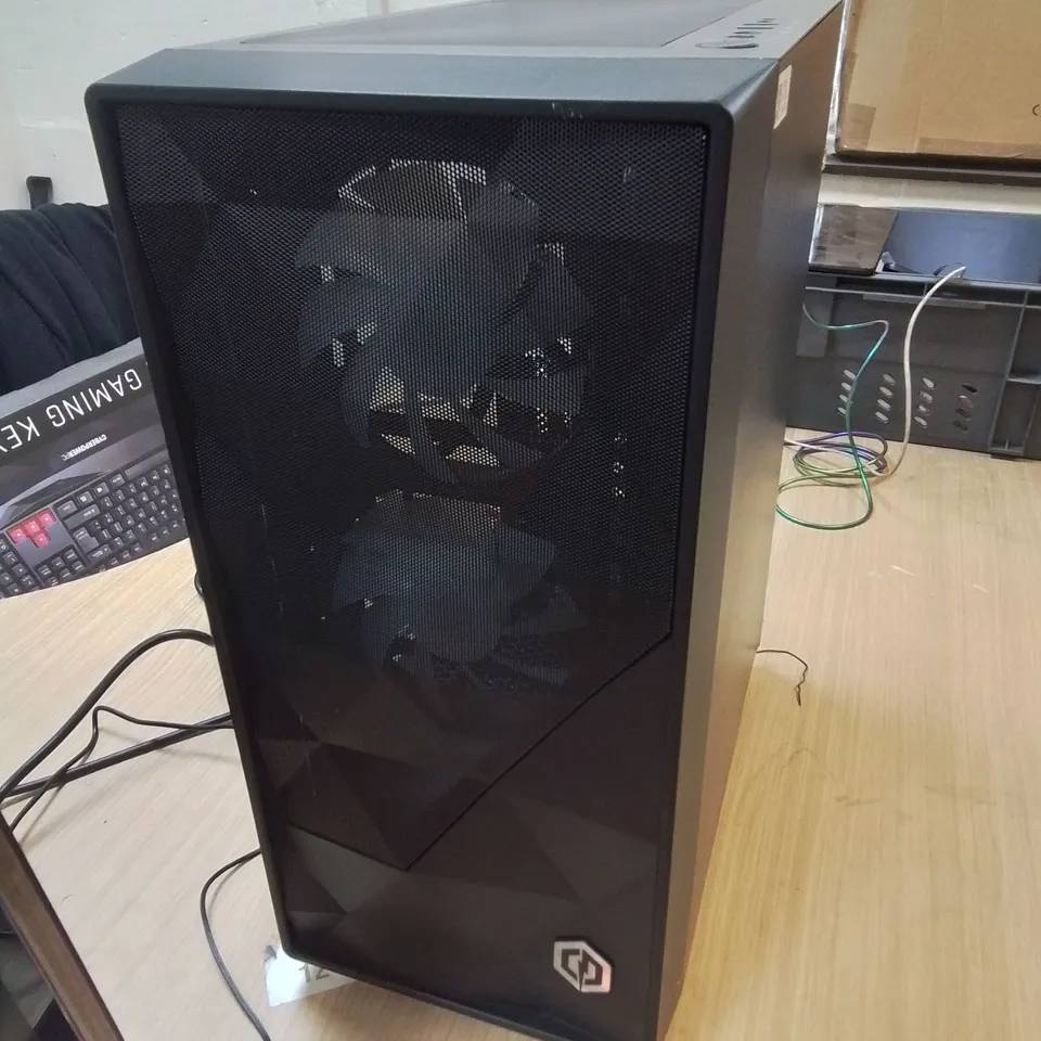 CYBERPOWER ARG8 EURUS 500GB SSD DESKTOP COMPUTER WITH 25" MONITOR, KEYBOARD, MOUSE, HEADSET AND ACCESSORIES 