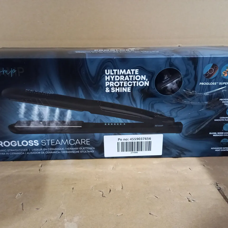 BOXED REVAMP PROGLOSS STEAMCARE STRAIGHTENERS