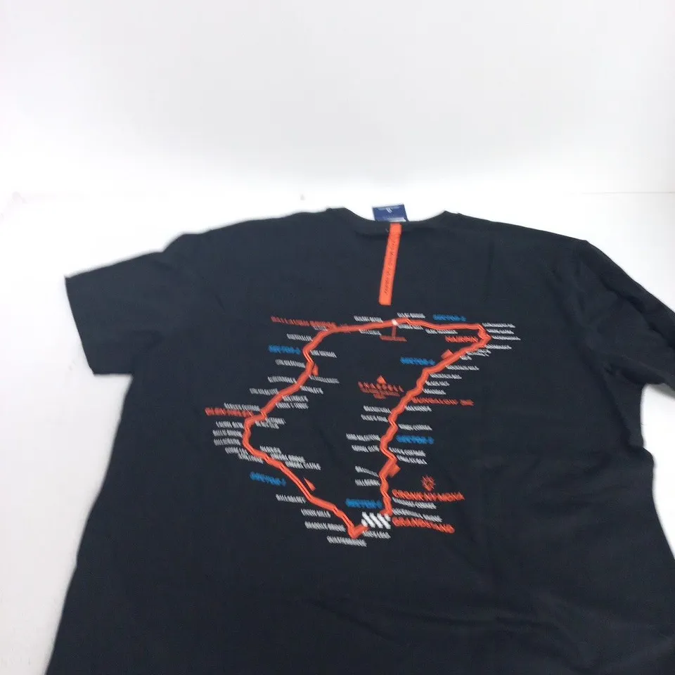 ISLE OF MAN TT OFFICIAL MERCHANDISE COURSE MAP SHIRT – BLACK, 2XL