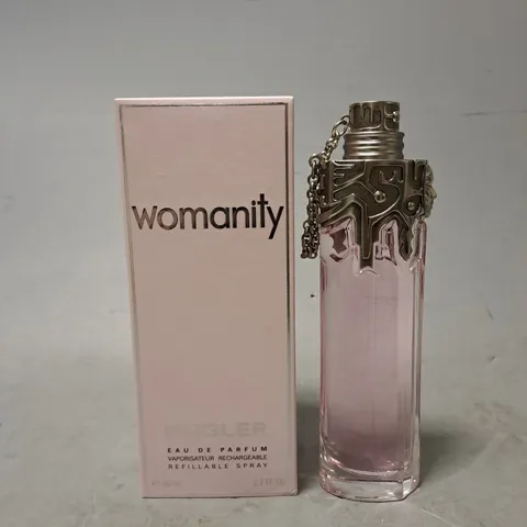 BOXED MUGLER WOMANITY EAU DE PARFUM REFILLABLE 80ML