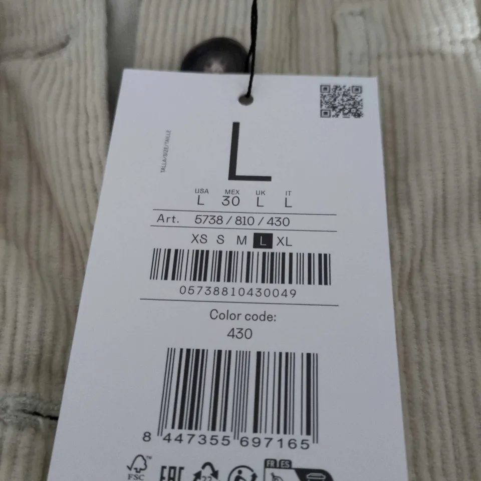 STRADIVARIUS UTILITY CORDUROY JACKET – UK L