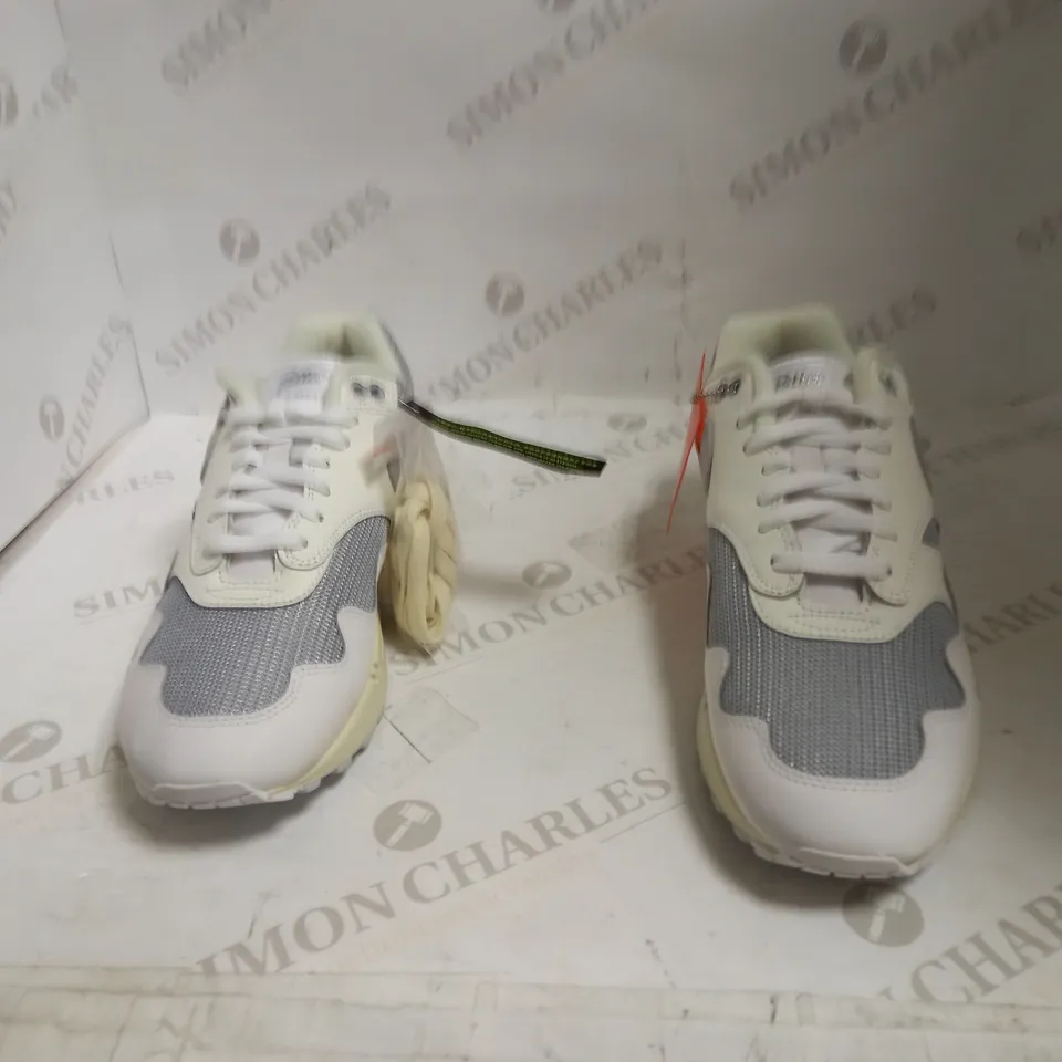 NIKE AIR MAX 1 WHITE/PURE PLATINUM UK 7.5 