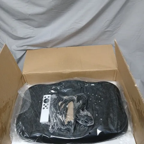 FITNESS VIBRATION PLATFORM MACHINE WITH RESISTANCE BANDS – BOXED (INCLUDES POWER CORD & USER MANUAL)