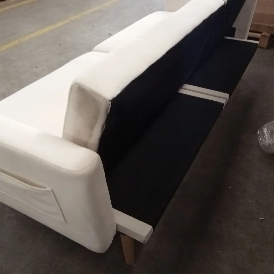 DESIGNER CLICK CLACK SOFA BED - WHITE 