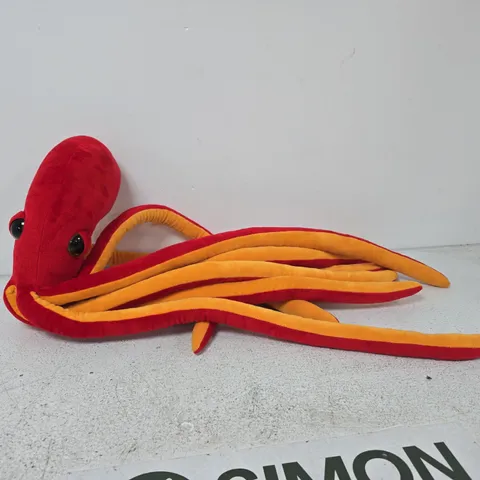 UNBRANDED OCTOPUS PLUSH TOY IN RED/ORANGE