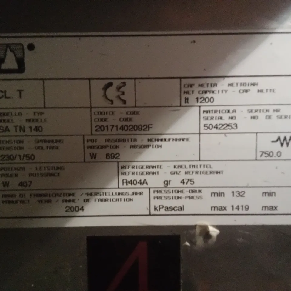 SA TN 140 DOUBLE DOOR FRIDGE 