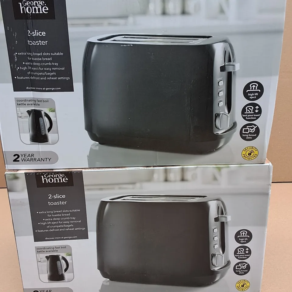 LOT OF 2 BOXED 2-SLICE TOASTERS