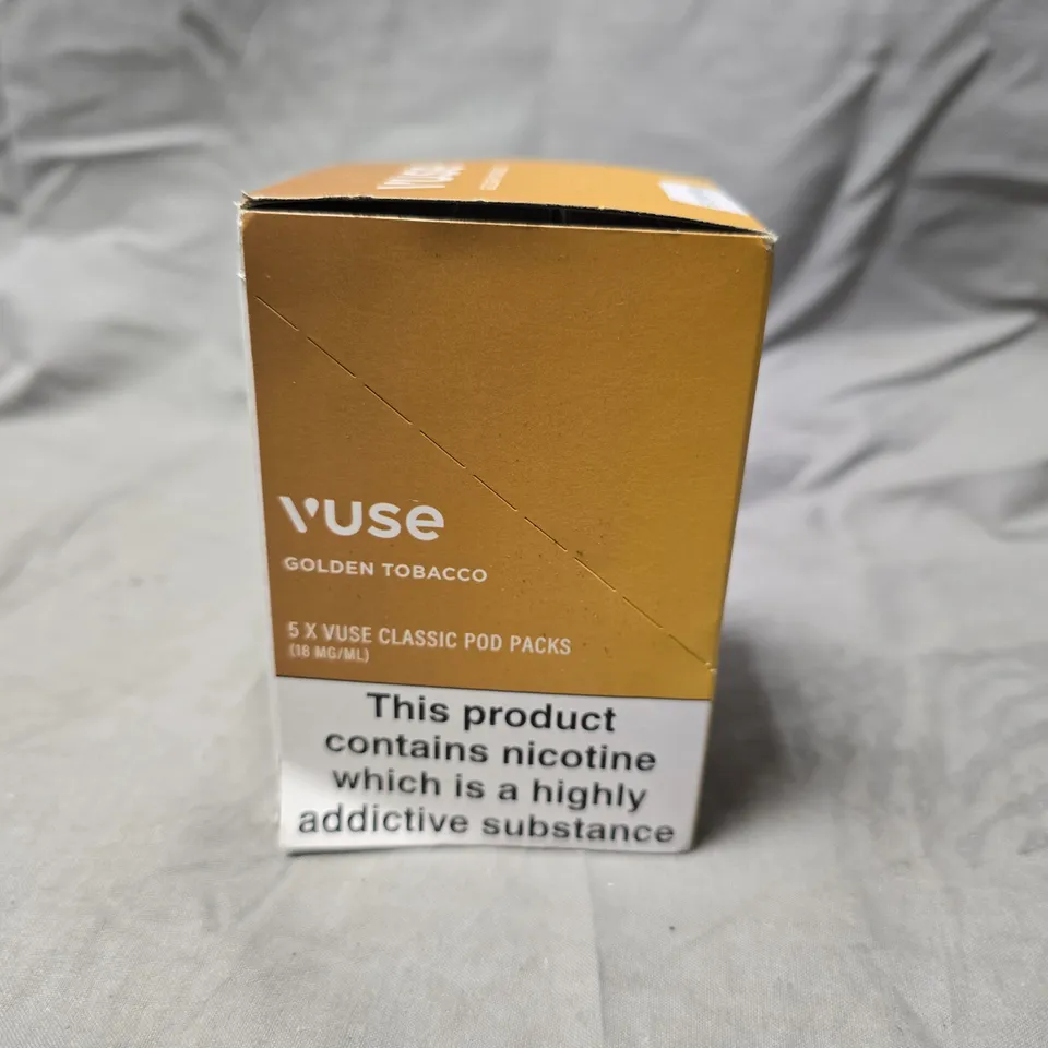 VUSE CLASSIC POD PACKS – GOLDEN TOBACCO, 5 X 2-POD PACKS (18 MG/ML)