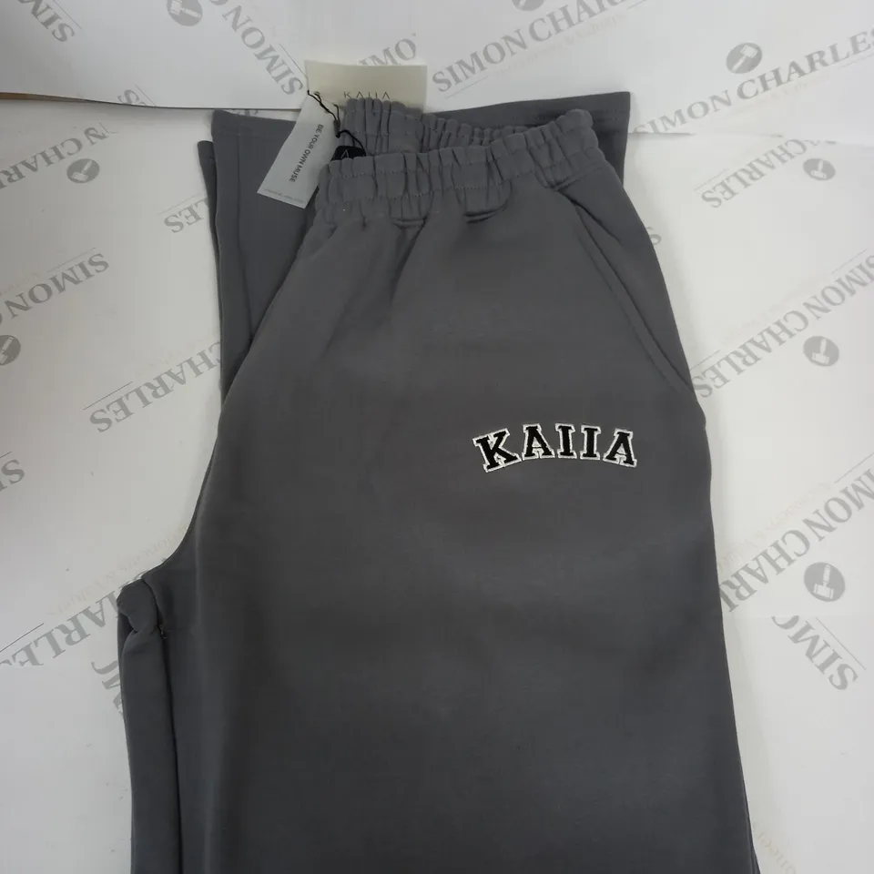 KAIIA GREY WIDELEG SWEATPANTS SIZE 14