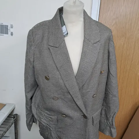 MINI VELVET MINI CHECK BLAZER SIZE L