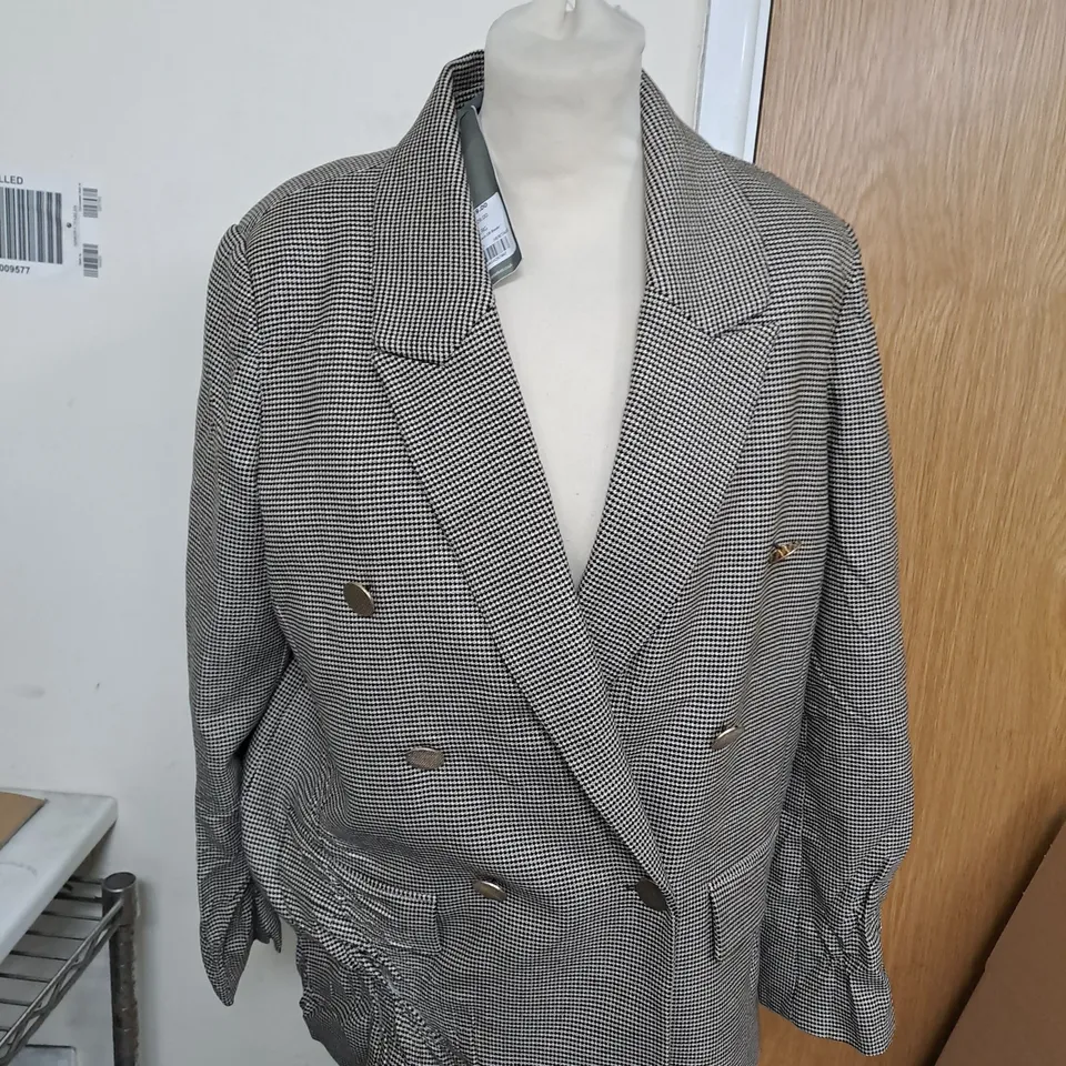 MINI VELVET MINI CHECK BLAZER SIZE L
