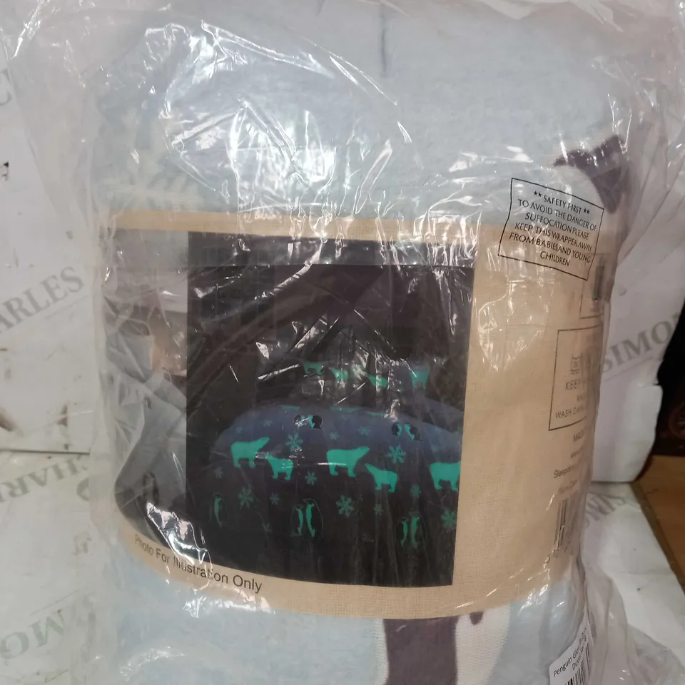 SLEEPDOWN GLOW IN THE DARK FLEECE COSY AND SOFT DOUBLE DUVET SET