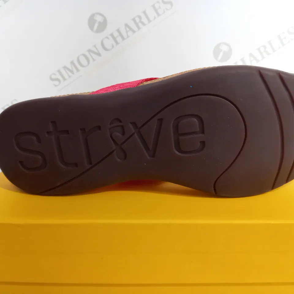 STRIVE RED PLATFORM SANDAL - SIZE 6