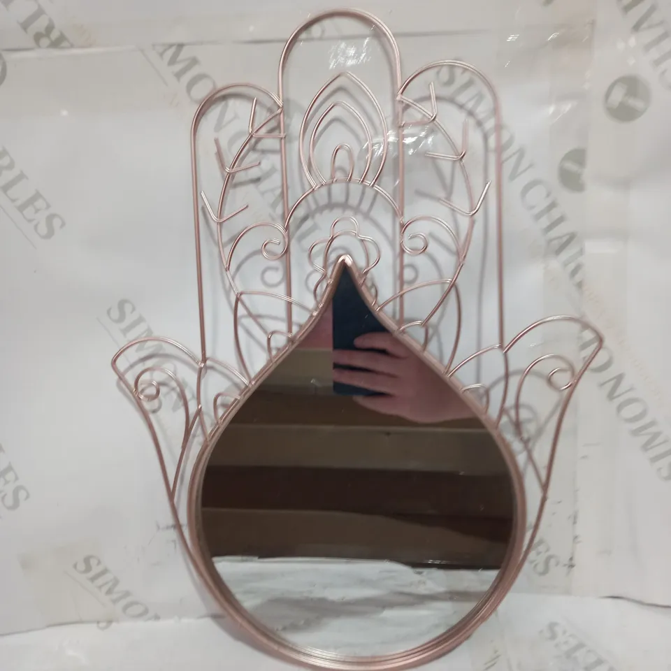 DESIGNER HAMSA HAND WALL MIRROR