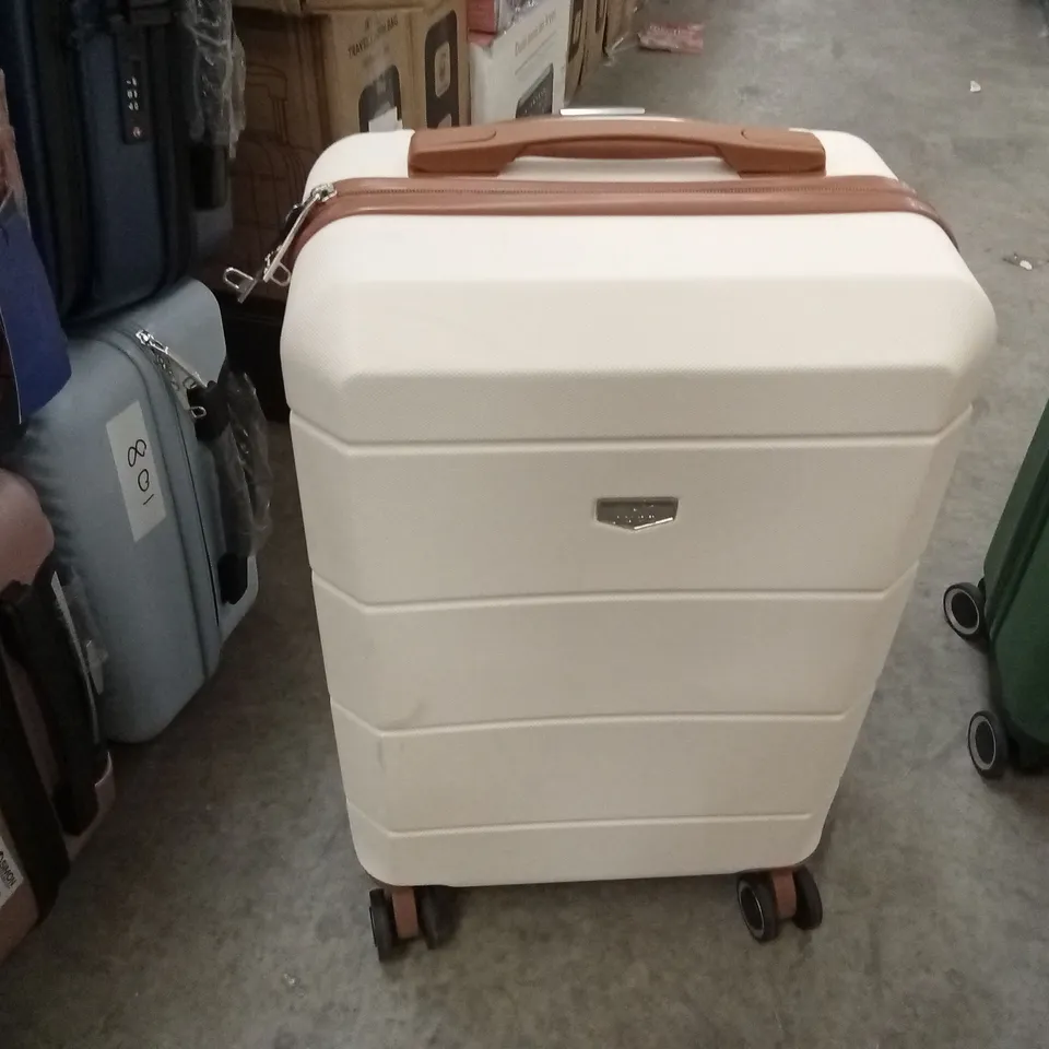 SMALL SUITCASE CREAM & BROWN 