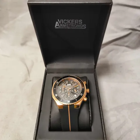 VICKERS ARMSTRONGS FALCON ROSE BLACK WATCH 