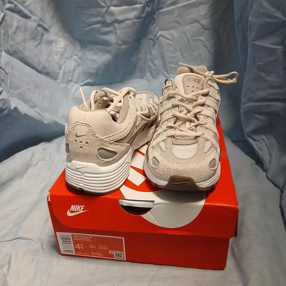 NIKE P-6000 GS YOUTH TRAINERS – PHANTOM/MINK BROWN (UK 4 / 4.5Y)