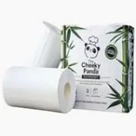 BOX OF CHEEKY PANDA BAMBOO KITCHEN TOWEL 10 ROLLS 200 SHEETS
