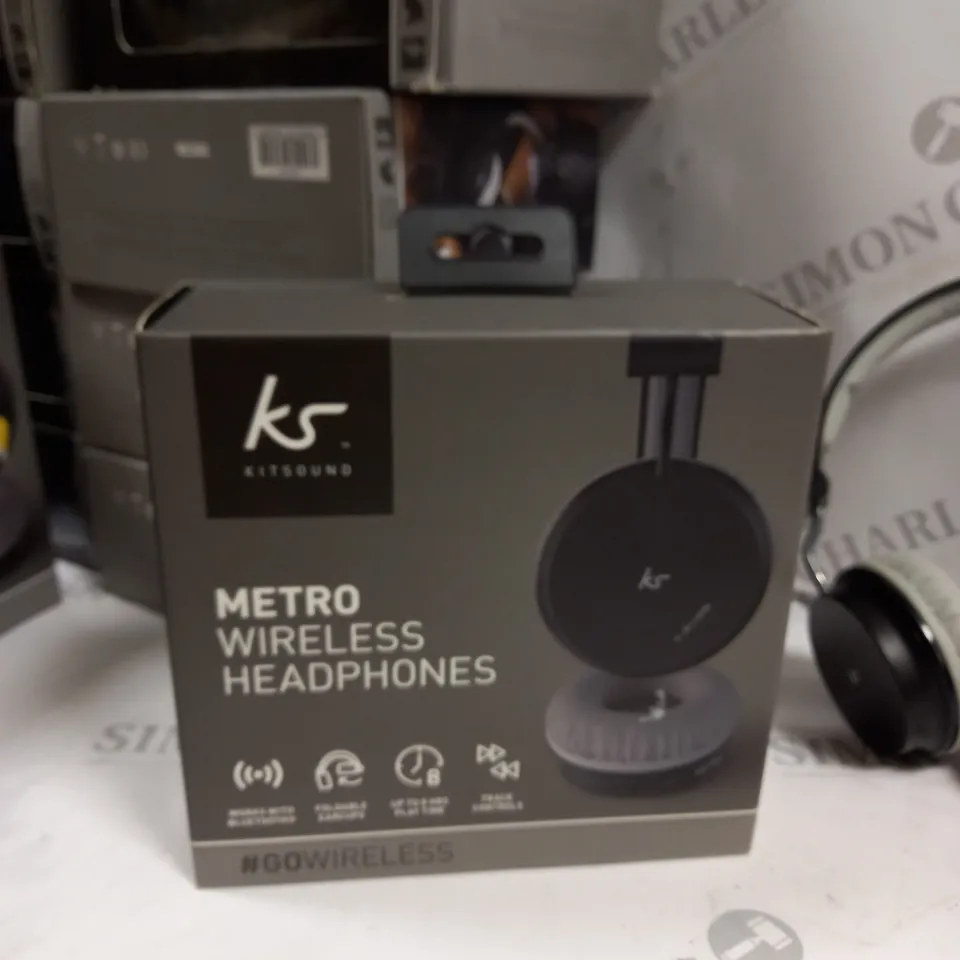 10 X BOXED KITSOUND METRO WIRELESS HEADPHONES 