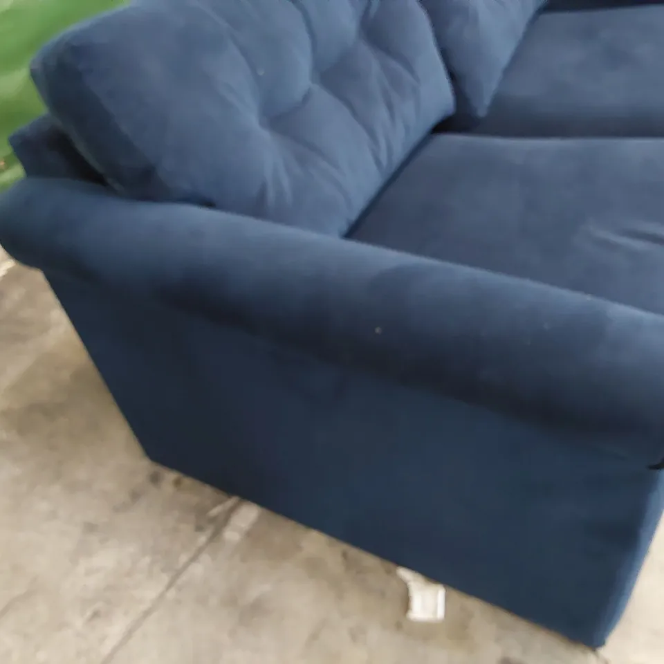 QUALITY BRITISH DESIGNER LOUNGE Co. PHOEBE 2.5 SEATER SOFA NAVY BLUE PLUS FABRIC 
