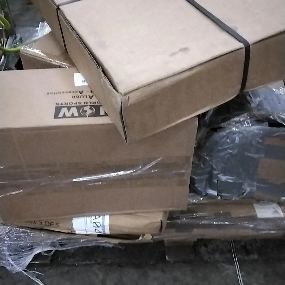 PALLET OF APPROX 6 ASSORTED ITEMS TO INCLUDE- FORZA ALU60 - GOLF CAGE FRAME -TEAM SHELTER ECT