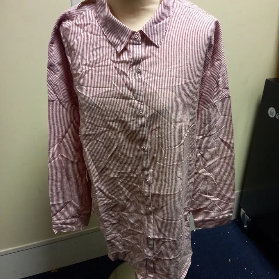 SEASALT CORNWALL RISING COTTON SHIRT, RETREAT STRIPE SUNRISE, UK 18