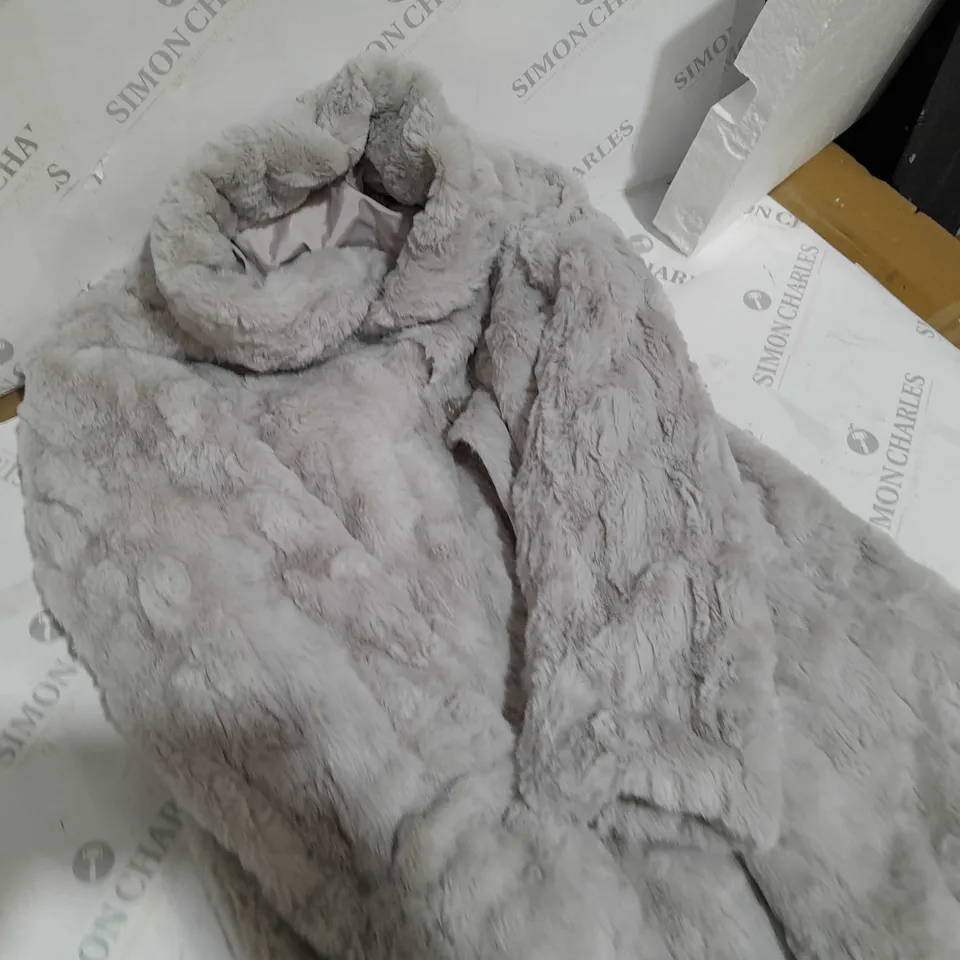 CENTIGRADE FAUX FUR JACKET PLATINUM SIZE L