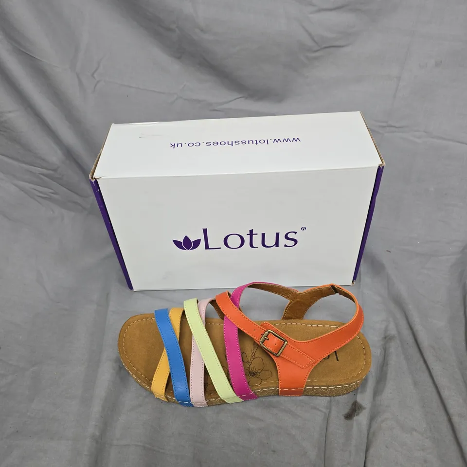 LOTUS WOMEN'S SANDALS - MULTICOLOURED STRAPS (BOXED)-SIZE 42 