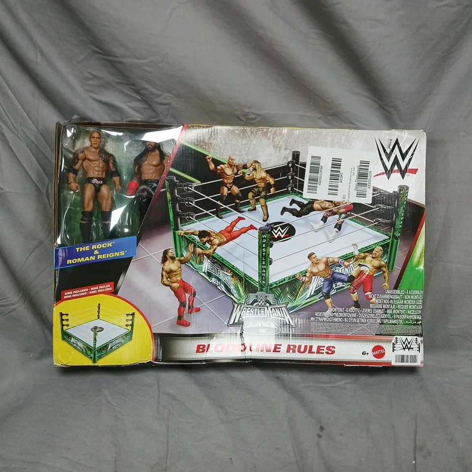 BOXED WRESTLEMANIA BLOODLINES RULES PLAYSET