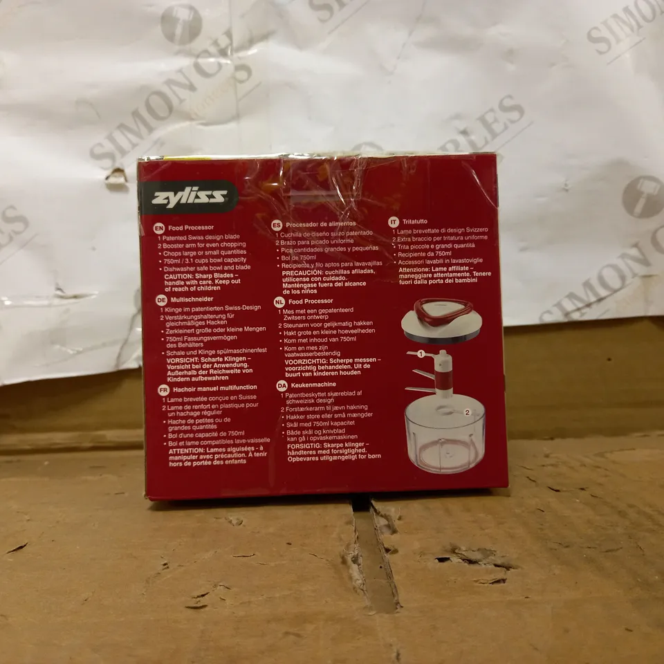 ZYLISS E910015 EASY PULL FOOD PROCESSOR-75CL CAPACITY
