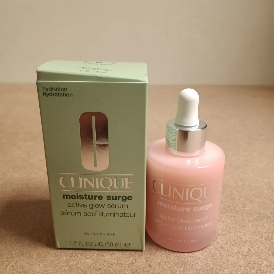 BOXED CLINIQUE MOISTURE SURGE ACTIVE GLOW SERUM – 50 ML