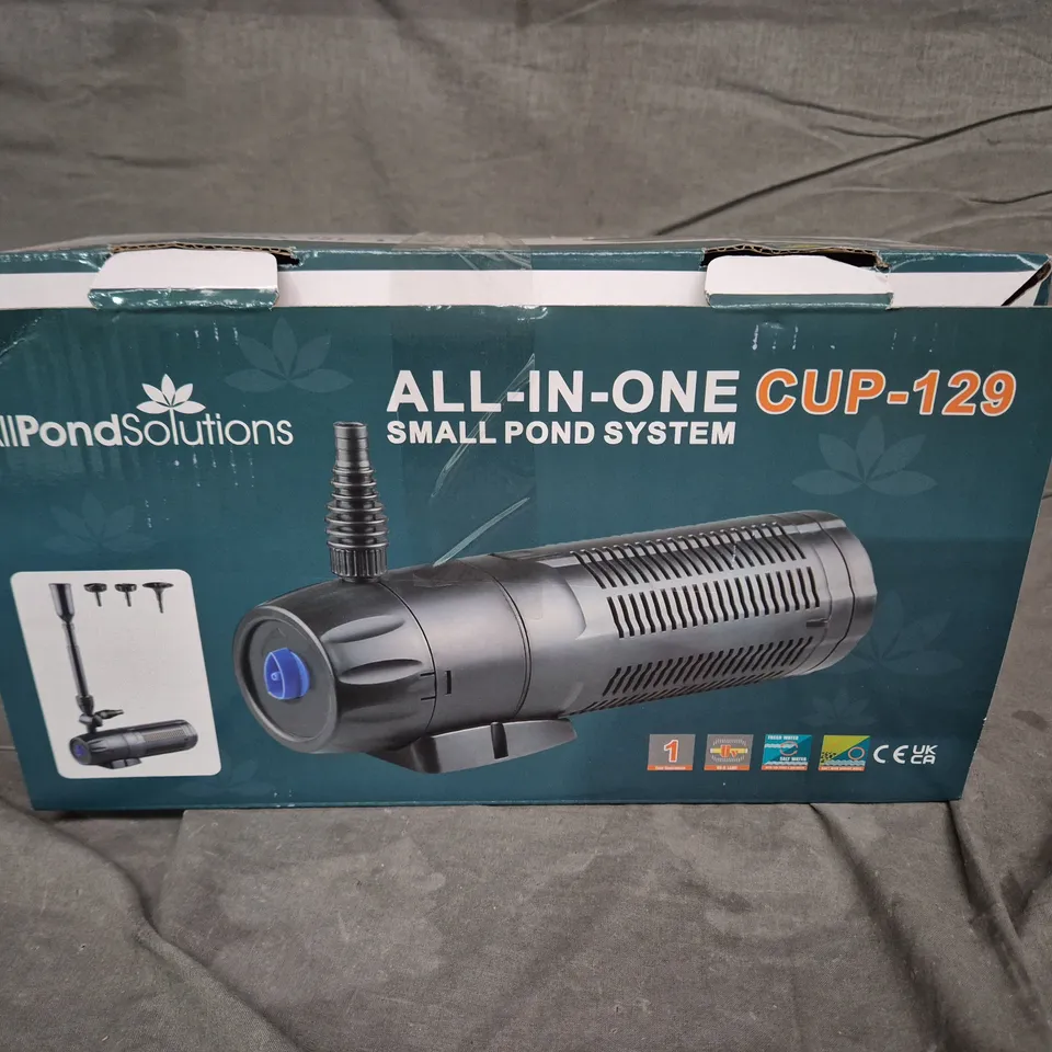 ALLPONDSOLUTIONS ALL-IN-ONE CUP-129 SMALL POND SYSTEM – PUMP KIT WITH HOSE