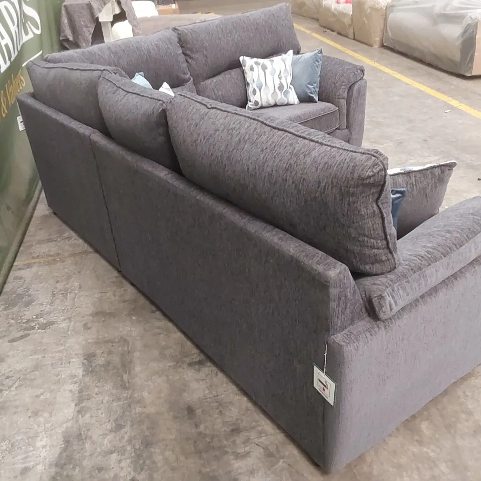 PADSTOW FABRIC DOUBLE ARM CORNER GROUP SOFA - CHARCOAL  RRP £2799
