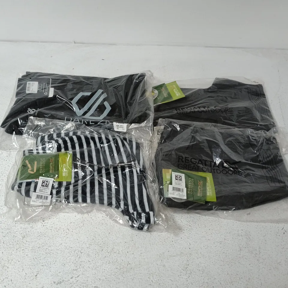 APPROXIMATELY 46 BRAND NEW REGATTA/DARE2B KIDS CLOTHING ITEMS IN VARIOUS SIZES, STYLES & COLOURS TO INCLUDE JUNIOR PENTRE, DAYANA, REPRSE II TROUSERS, ETC