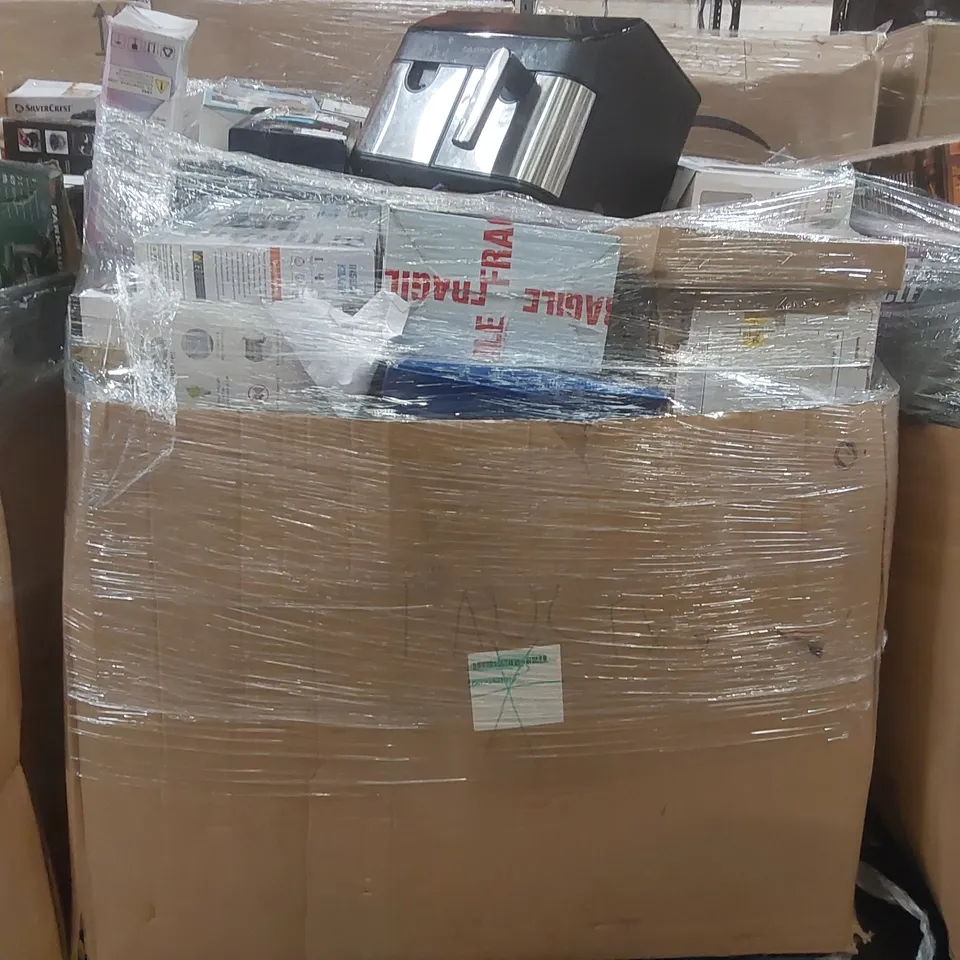 PALLET CONTAINING A VERY LARGE QUANTITY OF ASSORTED ITEMS INCLUDING: AIRFRYER, INSECT KILLER, AIR HEATER, LED CEILING LAMP ECT