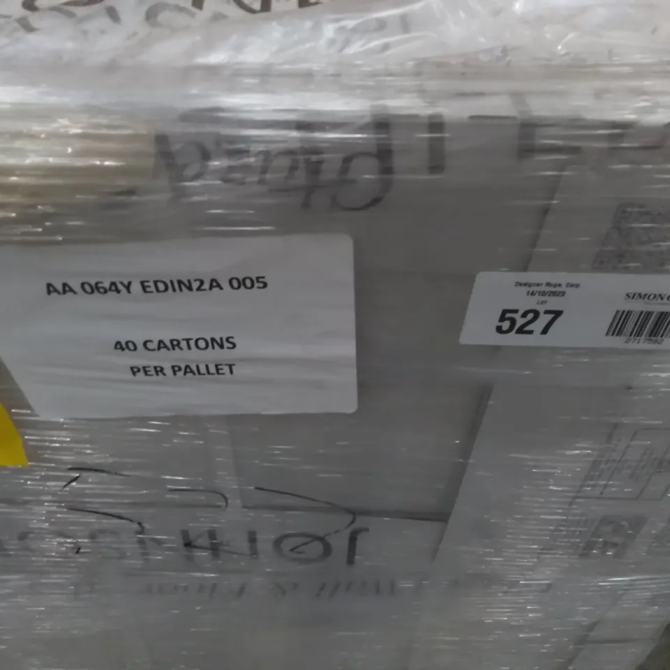 PALLET TO CONTAIN APPROXIMATELY 40 X PACKS OF JOHNSON CEDINBURGH GREY GLAZED WALL & FLOOR TILES - 5 TILES PER PACK // TILE SIZE: 597 X 297 X 10MM