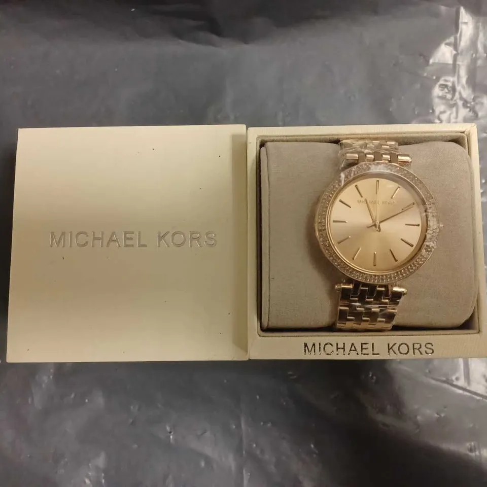 BOXED MICHAEL KORS ROSE GOLD CLASSIC WATCH