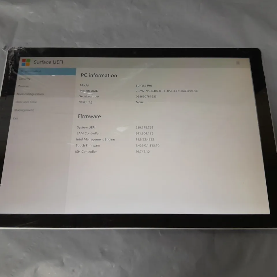 UNBOXED MICROSOFT SURFACE PRO I5-7300U 2.6GHZ 8GB 256GB