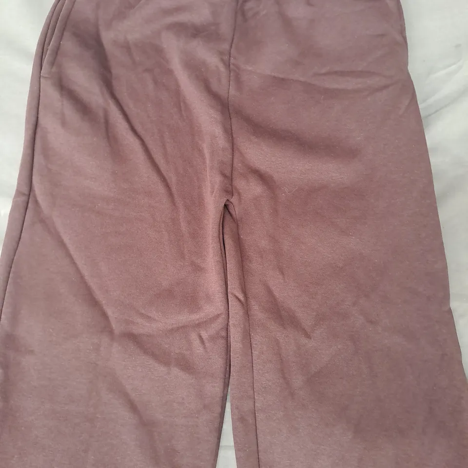 EGO HIGH WAIST OVERSIZED WIDE LEG JOGGERS IN CHOCOLATE UK SIZE 6
